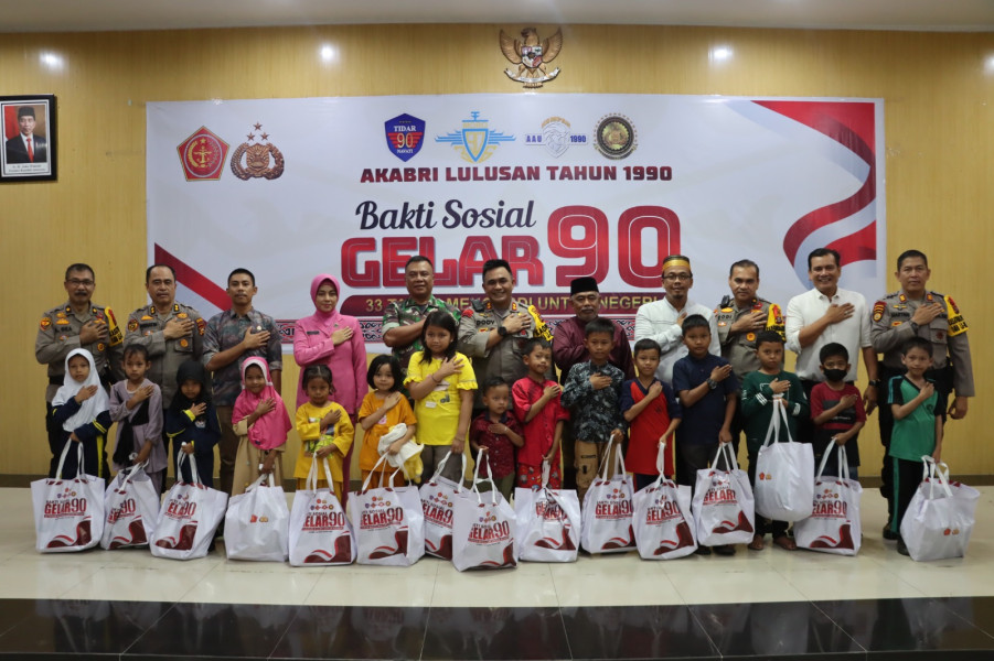 Hadiri Bakti Sosial Alumni AKABRI 1990, Ini Pesan dan Kesan Kapolres Inhu